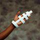 Finger Splint DeRoyal® Medium Hook and Loop Closure Left or Right Hand White