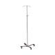 IV Stand Floor Stand McKesson 2-Hook 4-Leg, Rubber Wheel, Ball-Bearing Casters, 22 Inch Epoxy-Coated Steel Base