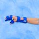 Resting Hand Splint LMB Air-Soft™ Aluminum / Foam Left Hand Blue Small