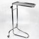 Dental Medical Overhang Utility Table Stainless Steel with Removable Tray 19x12