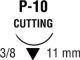 Suture with Needle Monosof™~Dermalon™ Nonabsorbable Black Monofilament Nylon Size 7 - 0 18 Inch Suture 1-Needle 11 mm Length 3/8 Circle Reverse Cutting Needle