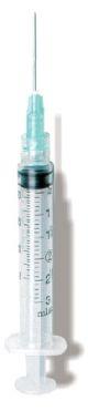 Syringe with Hypodermic Needle ExelInt® 3 mL 22 Gauge 1-1/4 Inch Regular Wall NonSafety
