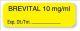 Drug Label UAL™ Anesthesia Label BREVITAL 10 mg/ mL Exp Dt Tm Yellow 1/2 X 1-1/2 Inch
