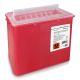 Sharps Container McKesson Prevent® 9-1/4 H X 10 W X 6 D Inch 2 Gallon Translucent Red Base / Translucent Lid Horizontal Entry