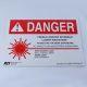 Rockwell XeCl Xenon Chloride Excimer 308 nm Laser Safety Warning Sign 10x14 Inch