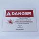 Laser Room Safety Danger Warning Sign 5 Watt 532 nm Diode 8.5x11 Inches - USED