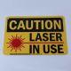 Laser Room Safety Warning Sign Caution Laser In Use Non-specific Wavelength Type