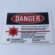 Coherent Laser Room Safety Danger Warning Sign 150W CO2 Helium Neon 10600 nm