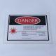 Laser Room Safety Danger Warning Sign Q-Switched Pulsed Ruby 694 nm 8.5x11 Inch