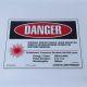 Hoya ConBio Laser Room Safety Danger Warning Sign MultiLite QS YAG Dye 585 nm