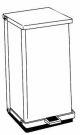 Trash Can Detecto® 4 gal. Square White Stainless Steel Step On