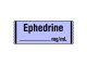 Drug Label Shamrock Anesthesia Label EPHEDRINE / _____ mg / mL Purple 1/2 X 1 Inch