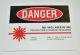 LASER IN USE DANGER SIGN Nd YAG 1320 nm 632.8 Protective Eyewear Required