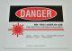 DANGER Nd YAG LASER IN USE SIGN 1320 nm 630-640 Class IV Protective Eyewear