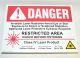 DANGER Laser Warning Sign CLASS IV 