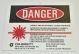Coherent Laser Safety DANGER Warning SIGN 150W CO2 Carbon Dioxide Class IV 10600