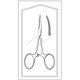 Mosquito Forceps Econo™ Hartmann 3-1/2 Inch Length Floor Grade Pakistan Stainless Steel Sterile Ratchet Lock Finger Ring Handle Curved Serrated Tip