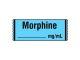 Drug Label Shamrock Anesthesia Label MORPHINE / _____ mg / mL Blue 1/2 X 1 Inch