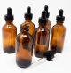2 fl oz Amber Glass Bottle with Glass Dropper (6 Pack)