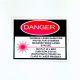 Laser Room 790-830nm Wavelength Safety Danger Warning Sign 8.5